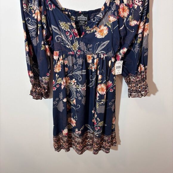 Angie Floral Printed Mini Dress NEW with tags Size Medium - Picture 3 of 12